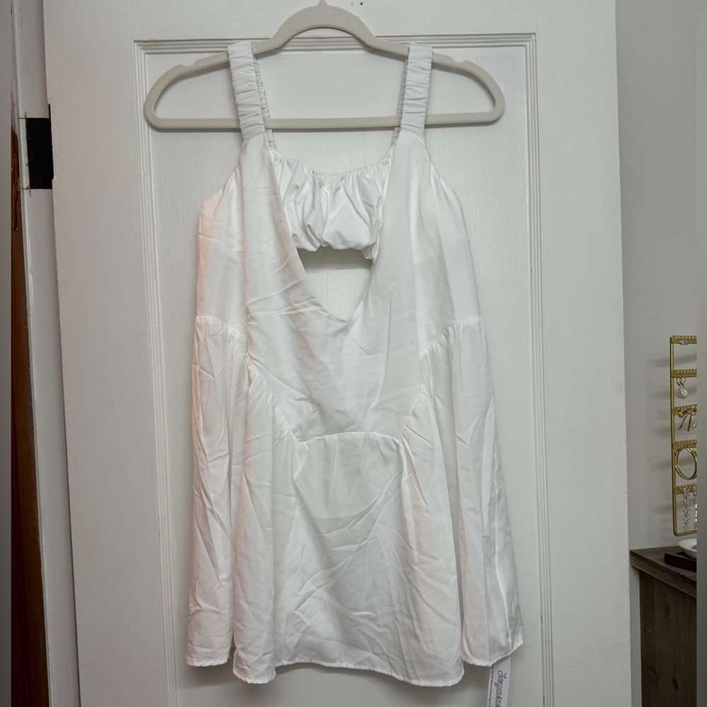 White athletic tennis dress